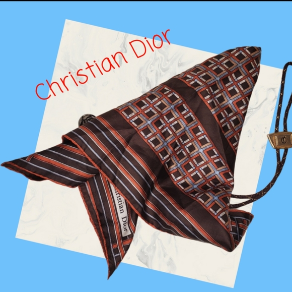 Dior Accessories - Vintage  Christian Dior small silk Scarf